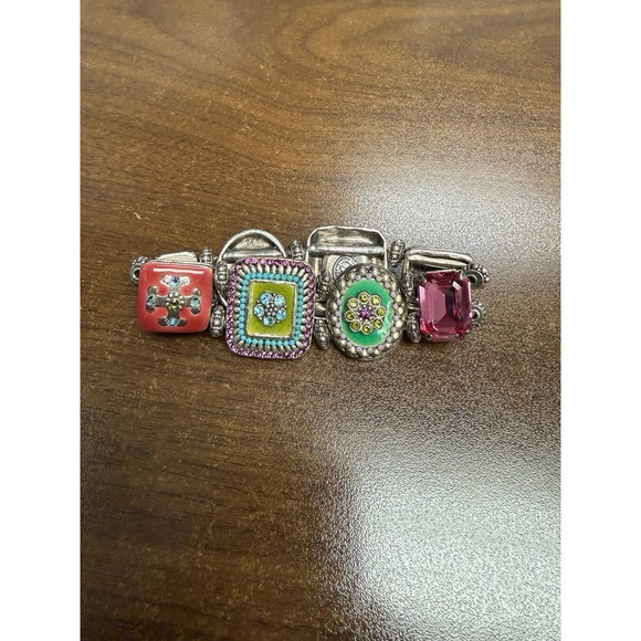 Les Gens du Sud Jewelry - Vintage Les Gens‎ du Sud Statement Bracelet Boho Chunky Glass